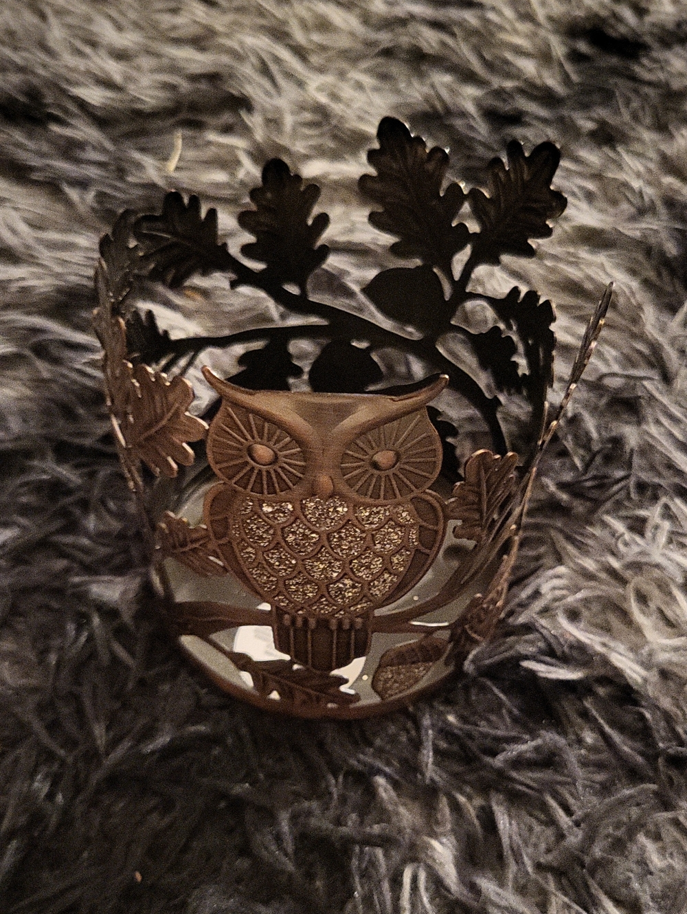 Bath & Body Works Bronze Owl Tea Light Holder